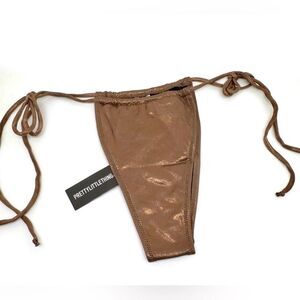 PrettyLittle Thing Brown Shimmer Side Tie Bikini
Bottom Size 10
